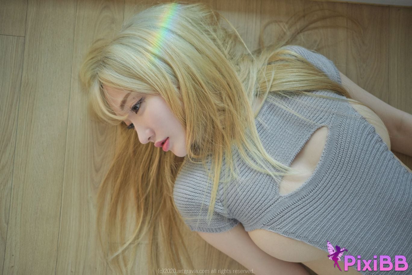 [ArtGravia] Vol.173 – Son Ye Eun Grey Knit Backless T shirt PixiBB.COM 34